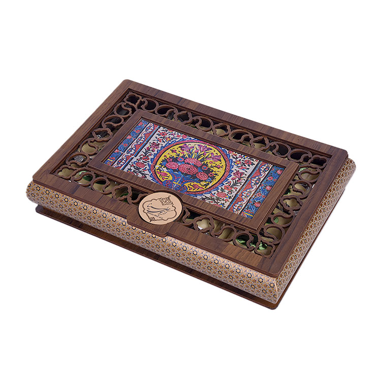 box-khatm-1 Wooden box (stamped, steel, black) - Image 1