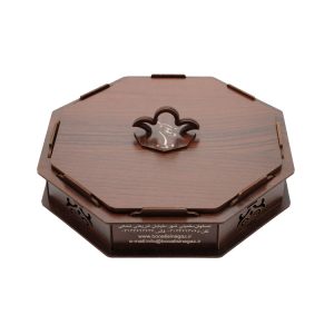 Octagonal wooden chocolate box